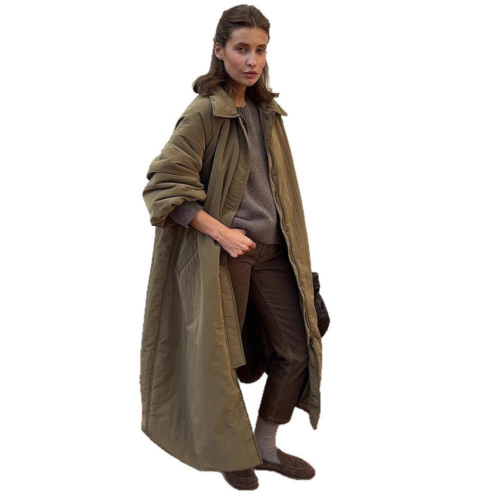 Damen Oversized Steppjacke mit elegantem Schnitt und praktischen Taschen Drune