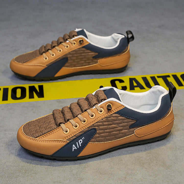 Herren Gewebter Low-Top Sneaker mit leichter Profilsohle und Panel-Details Drune