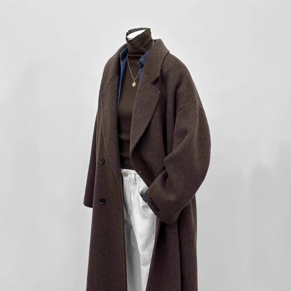 Damen Oversized Wollmantel Drune