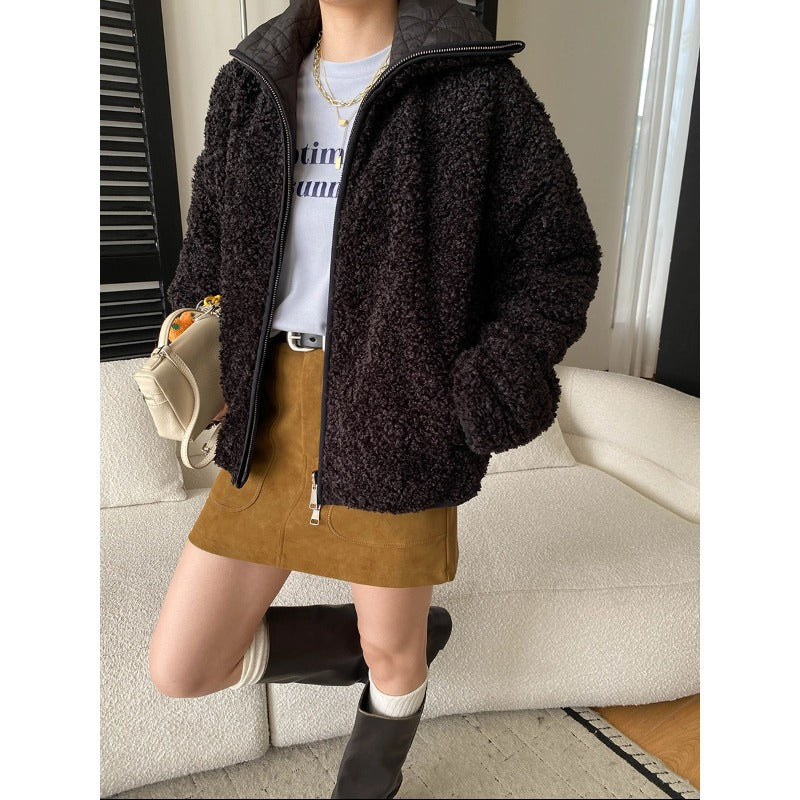 Damen kuschelige Fleecejacke mit praktischem Reißverschluss und weichem Material Drune