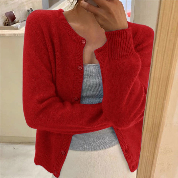 Damen kuschelige Strickjacke Drune
