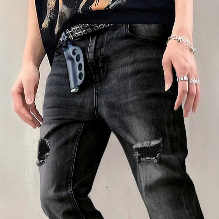 Herren Flared Jeans mit Reißverschluss Drune