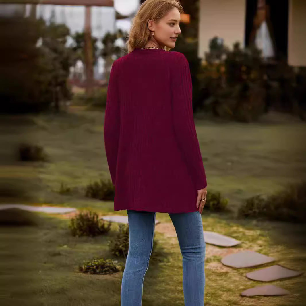 Damen Strickjacke mit Knopfleiste und praktischen Taschen Drune
