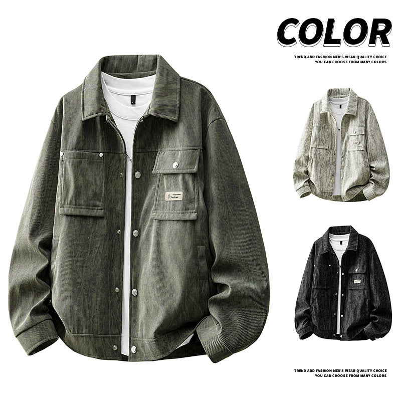 Herren Modische Cargo-Jacke mit praktischen Taschen Drune