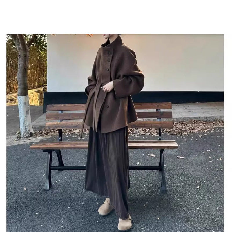 Damen Modische Oversized-Wolljacke Drune