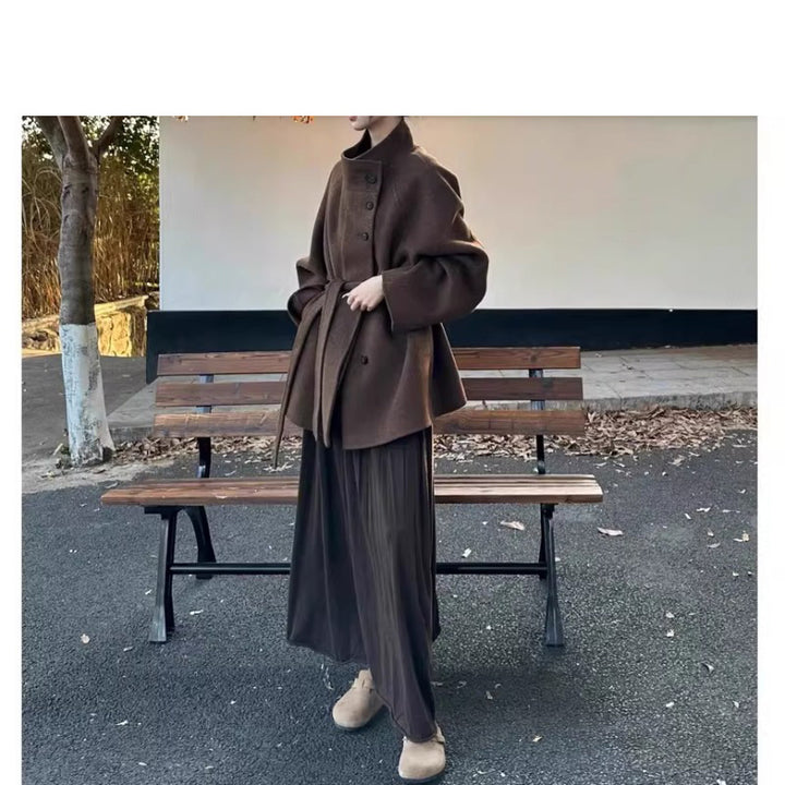 Damen Modische Oversized-Wolljacke Drune