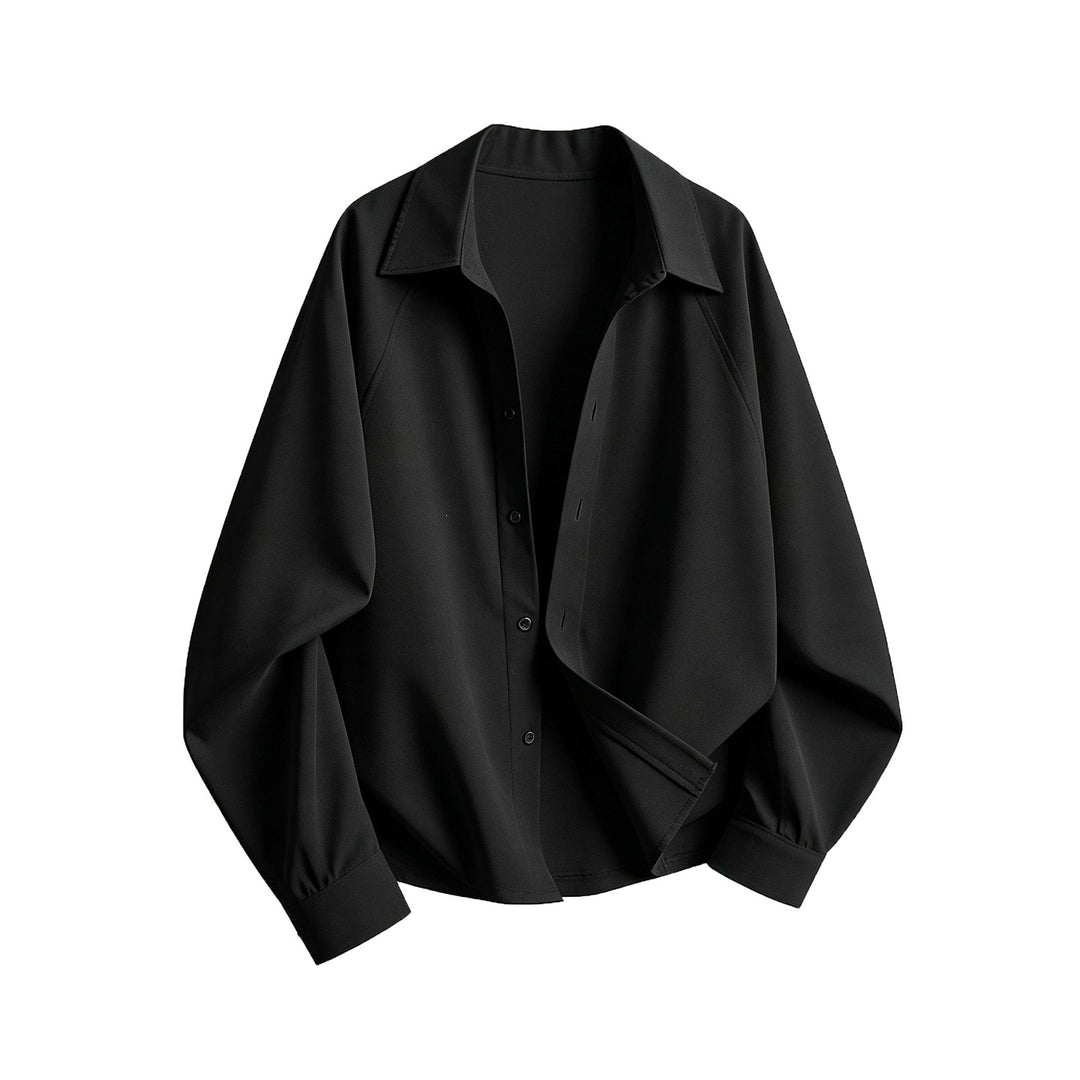 Damen Oversize-Blusenshirt aus fließendem Stretch mit Hemdkragen Drune