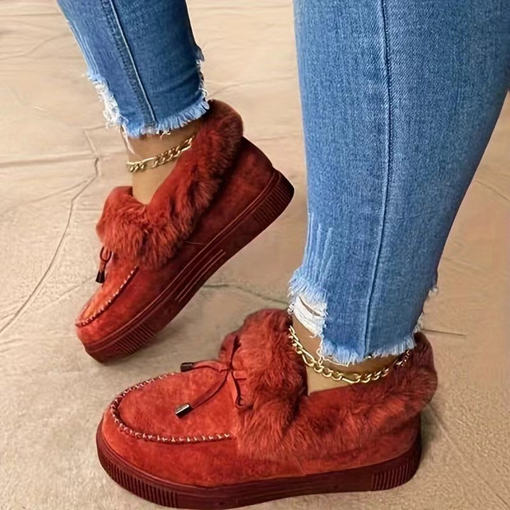Damen Sneakers mit kuscheligem Fellkragen Drune