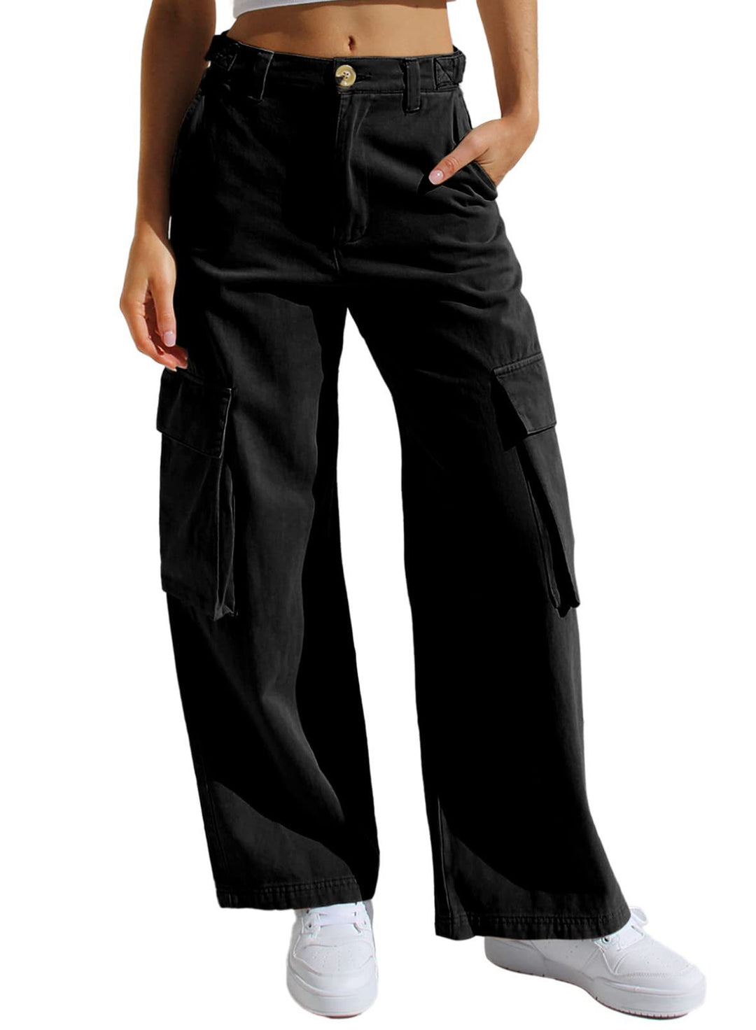 Damen Moderne Cargo-Hose mit funktionalen Seitentaschen und lässigem Schnitt Drune