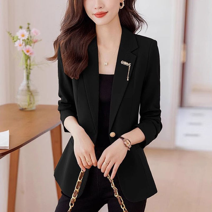 Damen moderner Blazer mit leicht taillierter Passform Drune