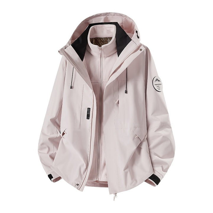 Herren Wetterfeste technische Softshell‑Trekkingjacke mit Kapuze und isolierendem Inneneinsatz Drune