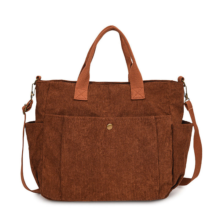 Drune | Corduroy Schultertasche Mit Bequemem Band