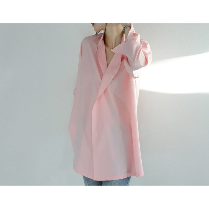 Damen Legere Oversized-Bluse mit modernem Schnitt Drune