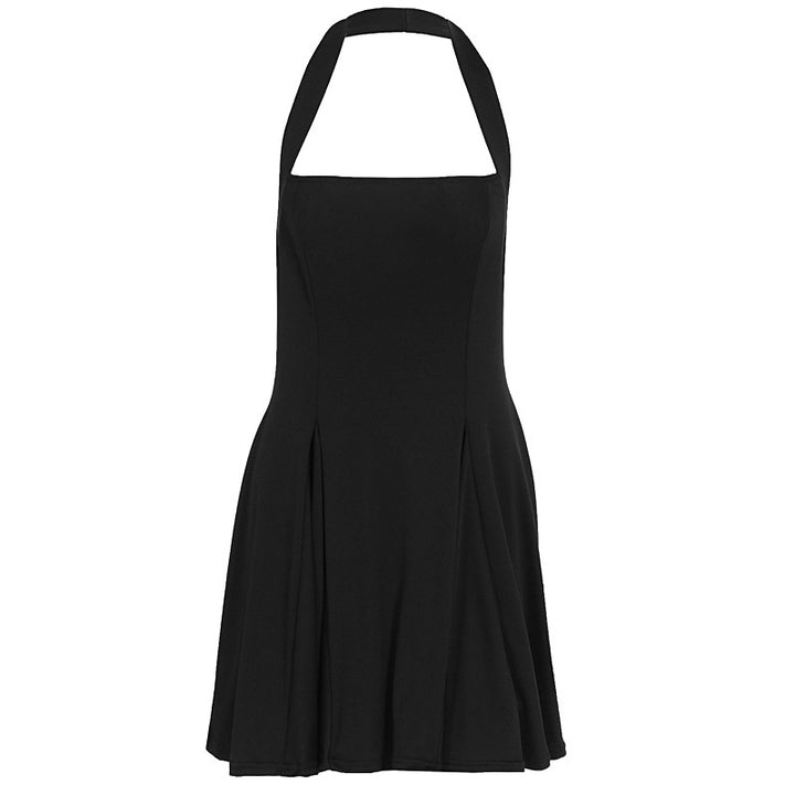 Damen Kleid mit Halterneck und schwingendem Saum Drune