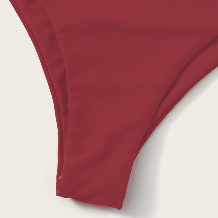 Damen Einseitiger Hochgeschnittener Bikini-Set Drune