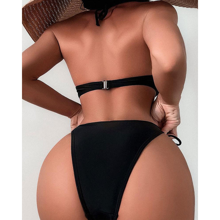 Damen Bikinioberteil mit muschelförmigem Design und Perlenschnürung Drune