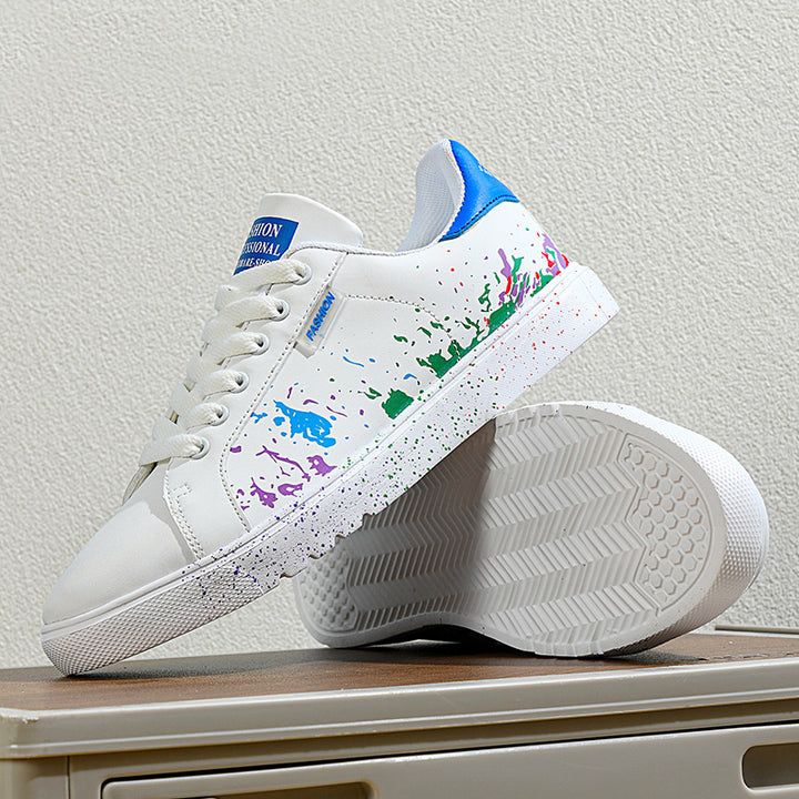 Unisex Freizeit-Sneaker mit Farbspritz-Design und gepolstertem Komfortfußbett Drune