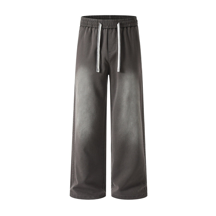 Damen weite Freizeithose mit elastischem Bund und Kordelzug Drune