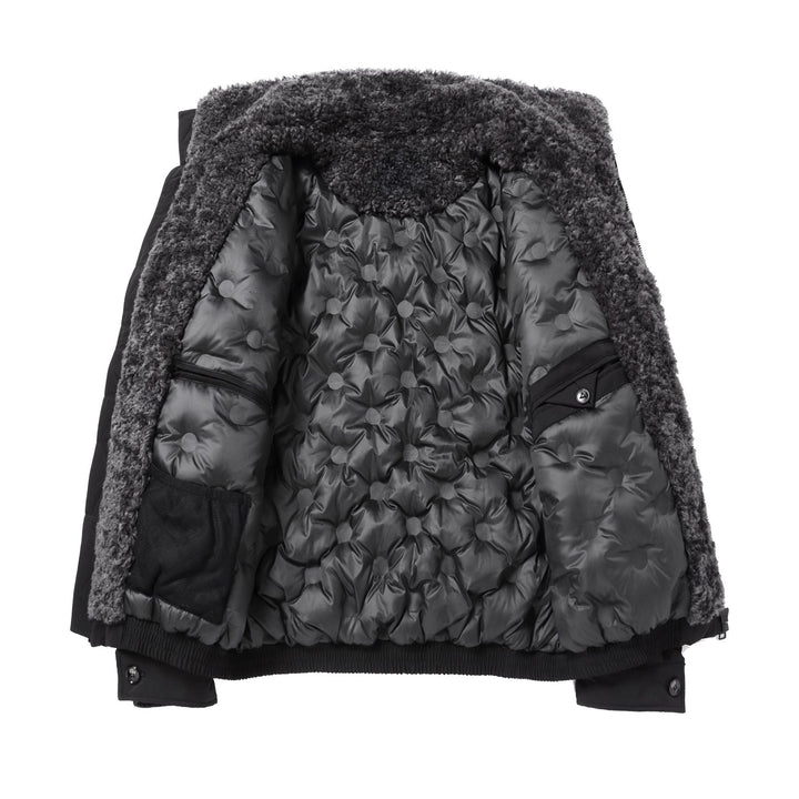 Herren Kurz geschnittene Thermobomberjacke mit hohem Teddykragen Drune