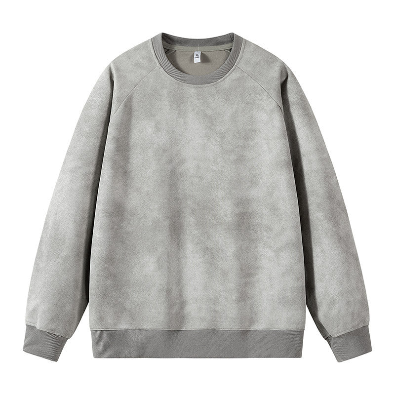 Herren Oversized Sweatshirt mit gebürstetem Fleece-Innenfutter und Vintage-Waschung Drune