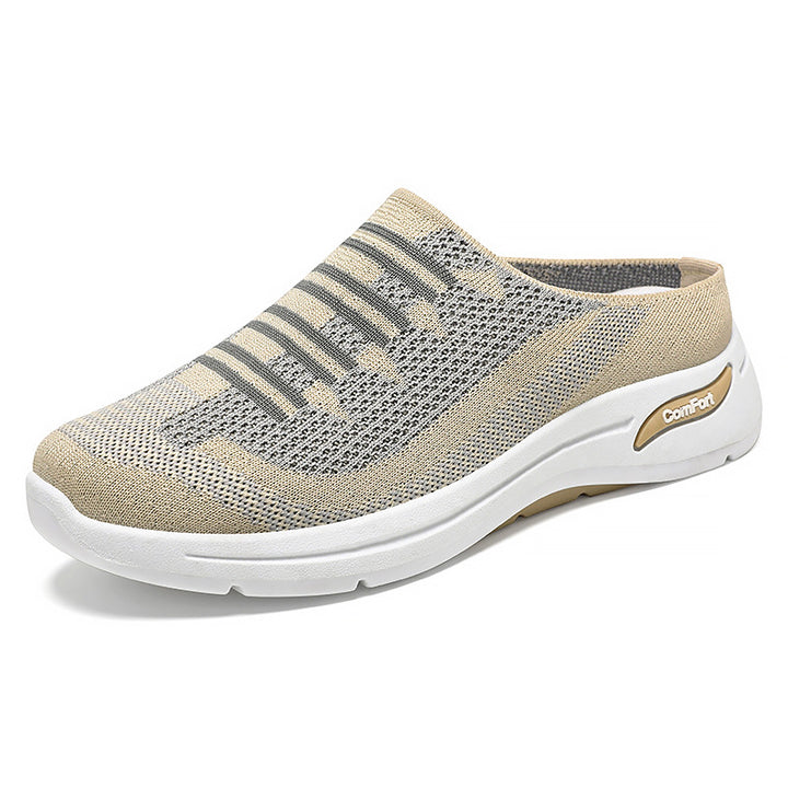 Damen nan gestrickter Slip-On Clog-Sneaker mit atmungsaktivem Sockenschuh und dämpfender Komfortsohle Drune