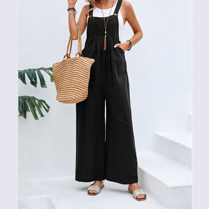 Damen weite Latzhose mit lässigem Schnitt und raffinierten Details Drune