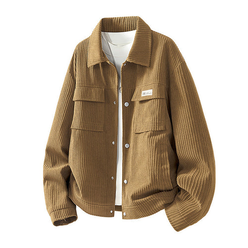 Herren Elegante Utility-Jacke aus Cord Drune