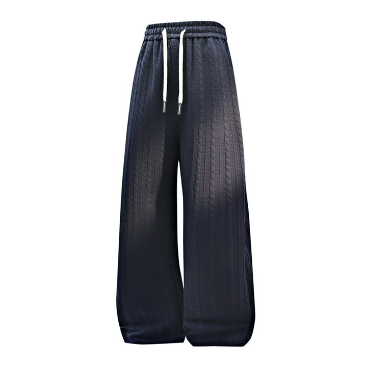 Damen Weite Strick-Loungehose mit Zopfmuster, Kordelbund & Relaxed-Silhouette Drune