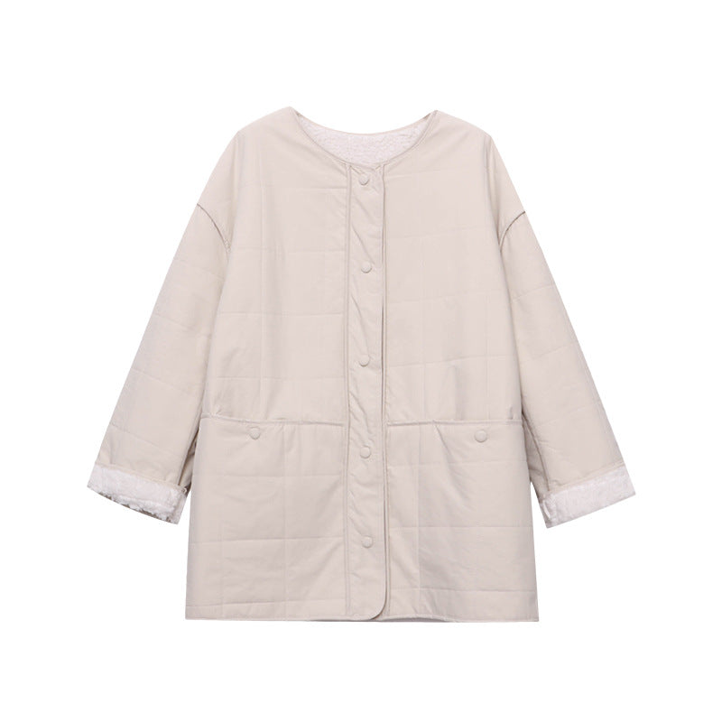 Damen lässige Steppjacke mit kuscheligem Innenfutter und praktischen Taschen Drune