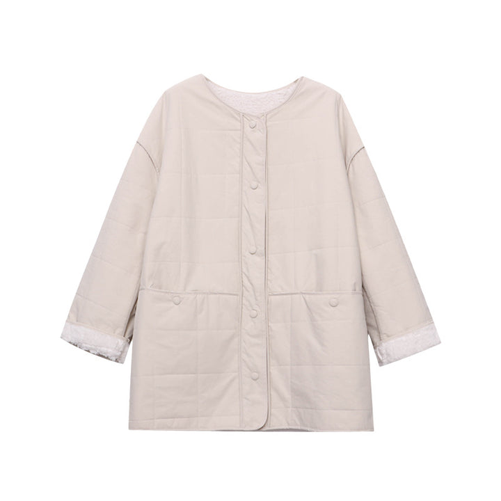 Damen lässige Steppjacke mit kuscheligem Innenfutter und praktischen Taschen Drune