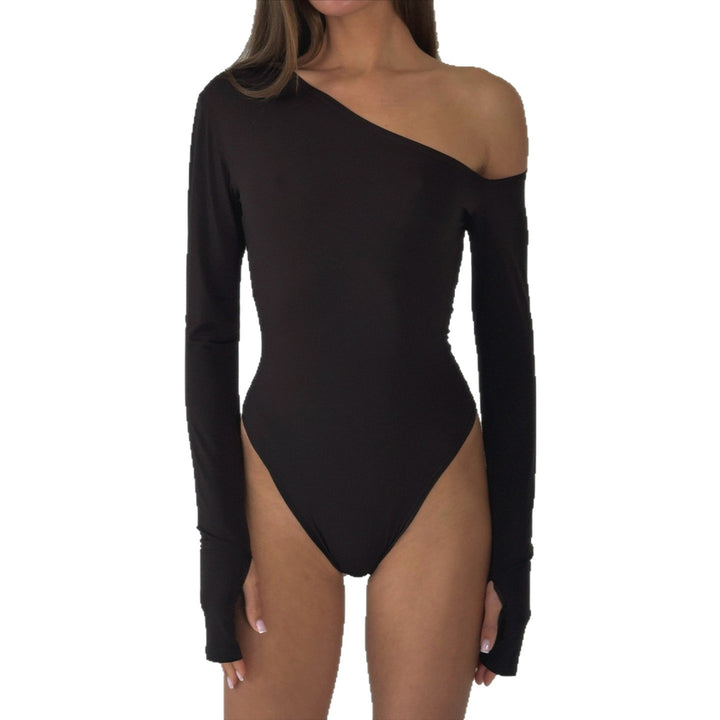 Damen Langarm-Bodysuit mit elegantem Off-Shoulder-Design Drune