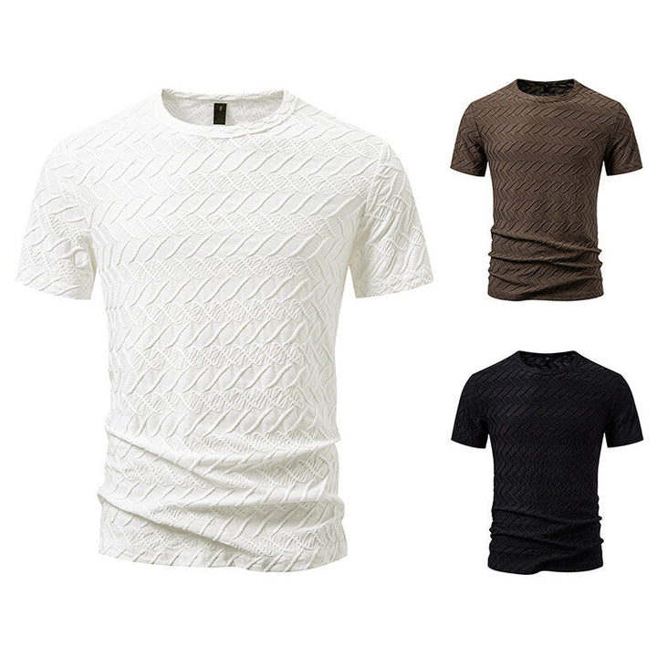 Herren Strukturiertes Kurzarmshirt mit modernem Design Drune