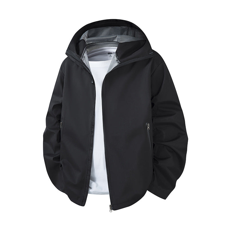 Herren Leichte wasserdichte Kapuzen-Softshelljacke mit atmungsaktiver Membran Drune