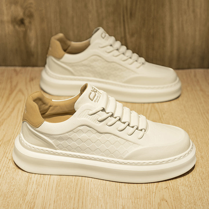 Herren Voluminöse Low-Top Plateau-Sneaker mit geprägter Wabenstruktur Drune
