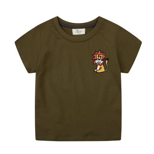 Kinder T-Shirt mit kreativem Löwen-Motiv Drune