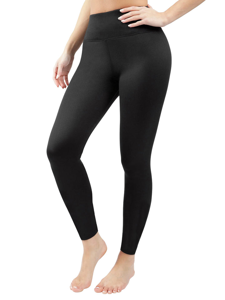 Damen Figurformende High‑Waist Leggings aus meliertem Power‑Stretch mit breitem Komfortbund Drune