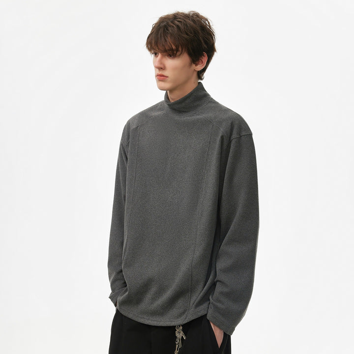 Herren Oversize Rollkragenpullover aus weichem Baumwoll‑Mix mit Raglanärmeln Drune