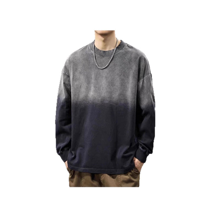Herren Langarm-T-Shirt mit Ombre-Effekt Drune