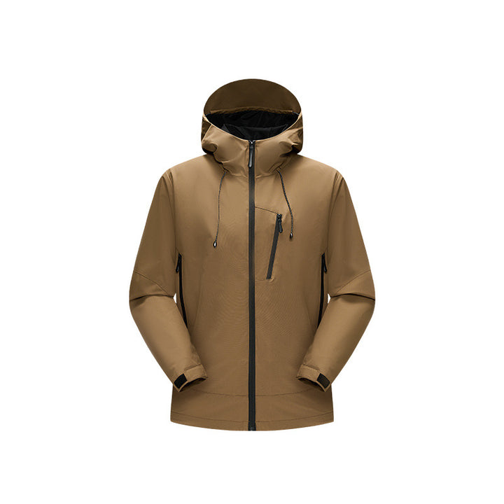 Herren Wasserabweisende Softshell‑Jacke mit verstellbarer Kapuze und schräger Brusttasche Drune