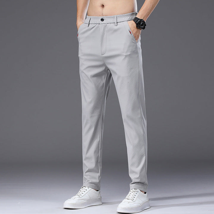 Herren modische und bequeme Chino-Hose mit elastischem Bund Drune