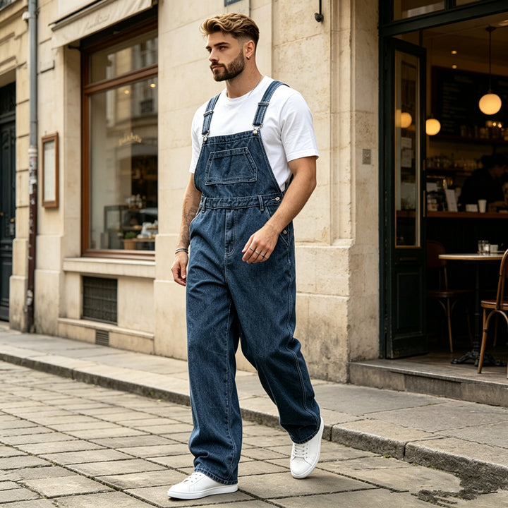 Herren Lässige Jeanslatzhose Drune
