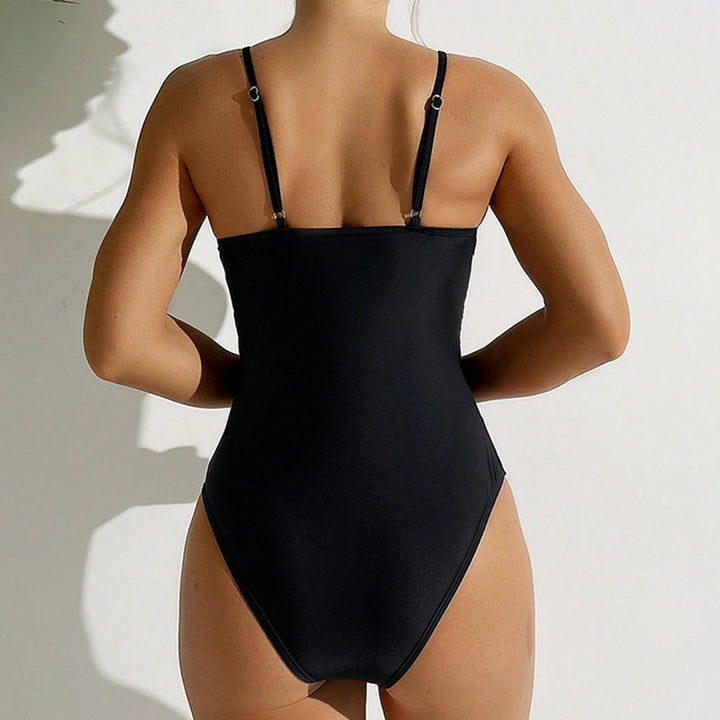 Damen Einteiler Badeanzug mit raffiniertem Mesh-Design Drune