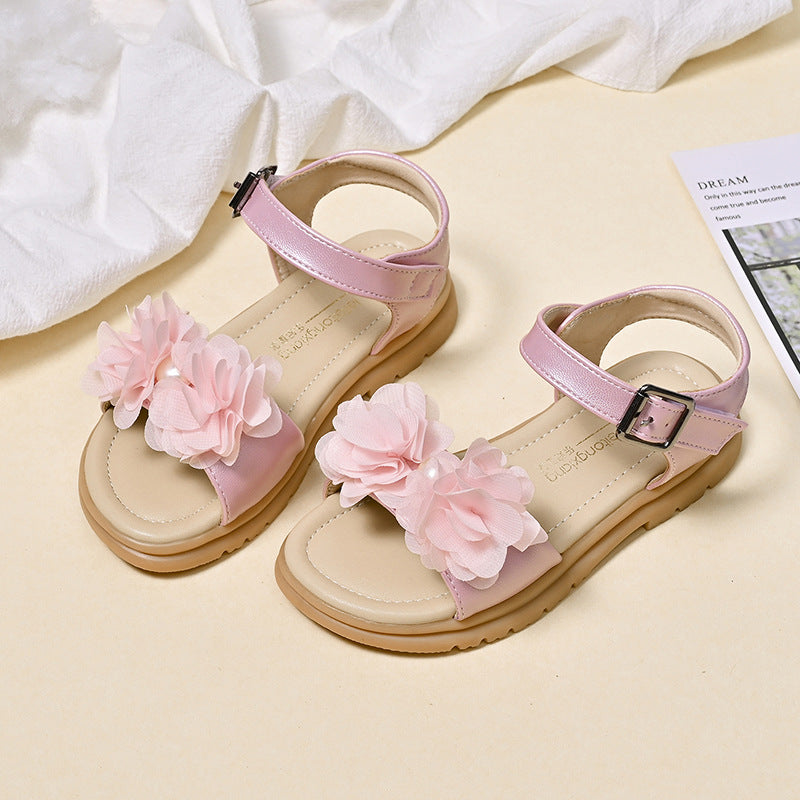 Mädchen Sommerliche Sandalen mit floralen Applikationen Drune