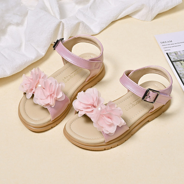 Mädchen Sommerliche Sandalen mit floralen Applikationen Drune