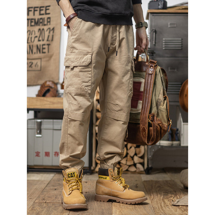 Herren Utility-Cargohose mit Kordelzug, elastischem Saum und Mehrfach-Taschen Drune