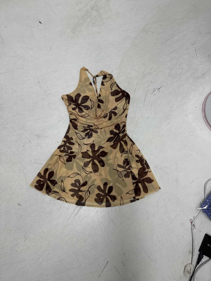 Damen Sommerliches A-Linienkleid mit floralem Druck Drune