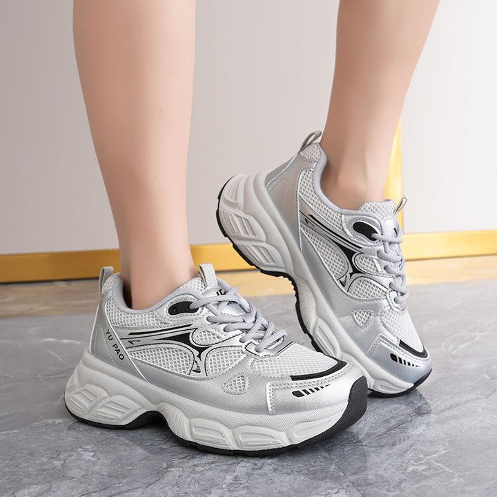 Damen Sportliche Laufschuhe mit atmungsaktivem Mesh-Obermaterial und stoßdämpfender Sohle Drune