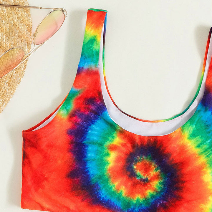 Damen Sportliches Tie-Dye Bikini-Set Drune