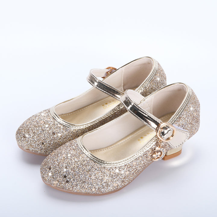 Mädchen Glitzernde Mary Jane Schuhe mit dekorativer Schnalle Drune