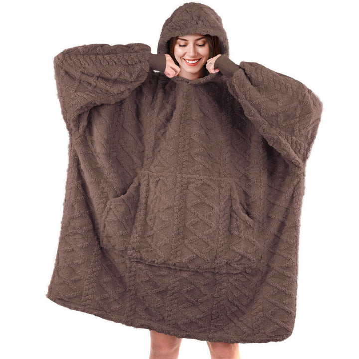 Damen Kuschelpullover mit Kapuze und praktischen Taschen Drune